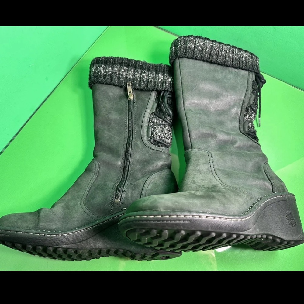UGG Women's Mid-Calf Knit Cuff Winter Boots in Dark Gray